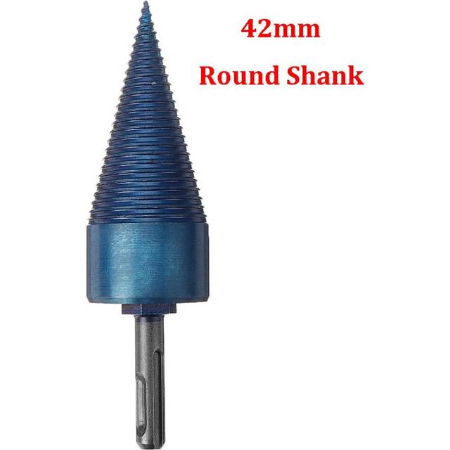 (42mm Hex Shank) 32/42mm Nano Blue Coated HSS Firewood Splitter Drill Bit Wood Drilling Tools Chopper Breaker