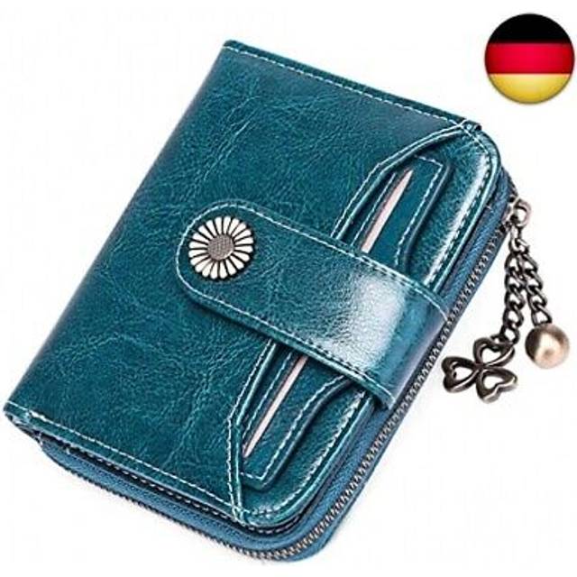 SENDEFN Purses for Women Genuine Leather Small Bifold Compact Womens Wallet with RFID Protection