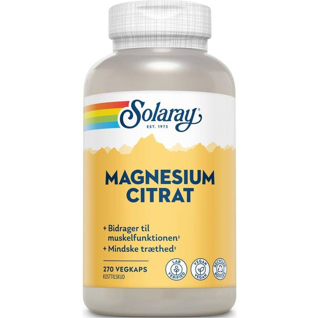 Solaray Magnesium Citrat - 270 kapslar