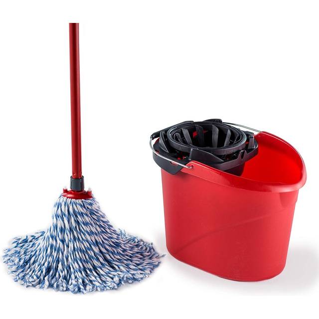 SuperMocio Microfibre Cotton Mop with Torsion Wringer Bucket