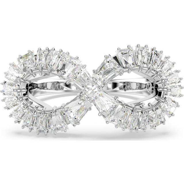 Swarovski Hyperbola Infinity Rhodium Plated Cocktail Ring - Silver