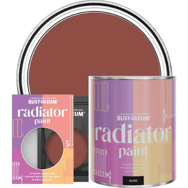 Rust-Oleum Radiator Paint, Gloss Finish - Fire Brick - 10ml - Red