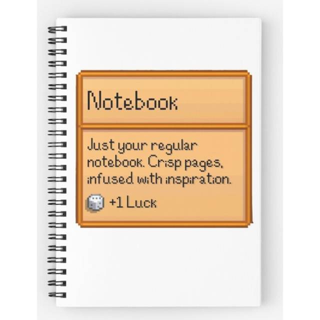 Spiral Notebook Notebook Item Label Stardew Valley A5 120 Pages