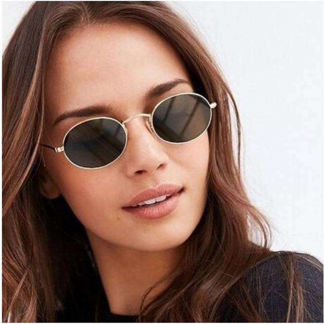 (C1) ROYAL GIRL Retro Sunglasses Women Men Small Oval Alloy Frame Summer Style Unisex 90s Sun Glasses Tinted Eyeglasses Goggle ss389