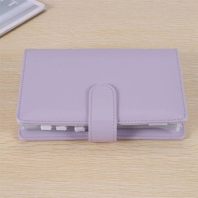 A6 Budget Binder with Zipper Envelopes, Budget Planner Book Organizer, Cash Envelopes for Budgeting Purple