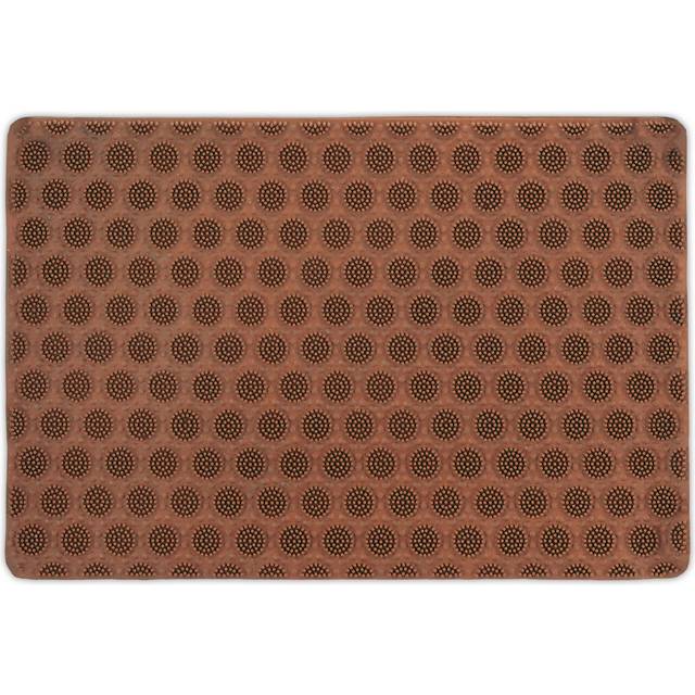 Rubber Studs Studded Doormat, 40 x 60 cm, Door Mat Inside & Outside, Non-Slip Bottom, Shoe Wiper, Orange - Relaxdays