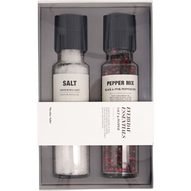 Nicolas Vahé Everyday Essentials Gift Box Salt & Pepper 2stk 1pak - gavehylden.dk