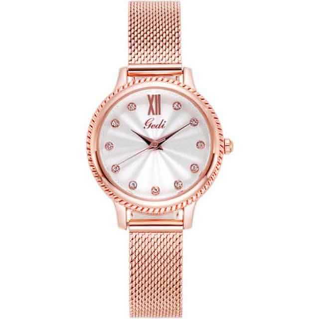 W14 Rose Gold White Literary Fashion Trend Ladies Watch Casual Ultra-thin Waterproof Quartz Watch Girls Decoration Wristband Jewelry