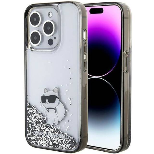 Karl lagerfeld liquid glitter choupette hardcase for iphone 15promax transparent