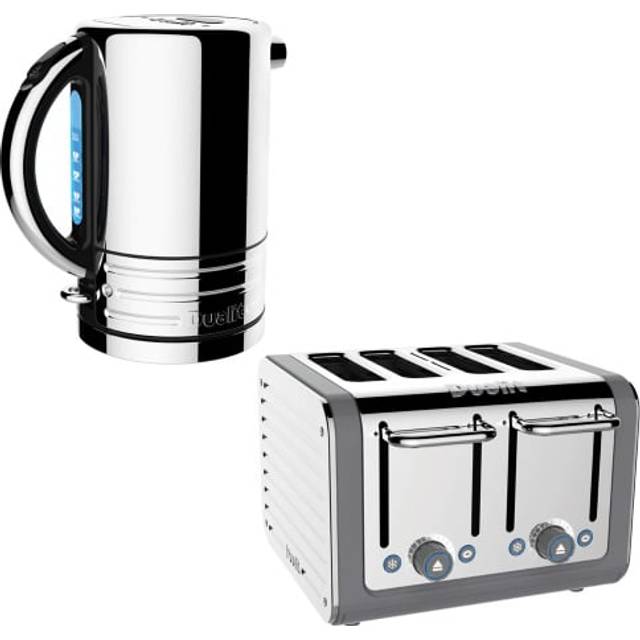 Dualit Architect 1.5L Kettle and 4 Slice Toaster Set Black Trim
