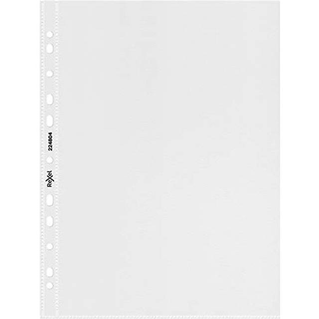 Quality A4 Punched Pockets Embossed Pack of 50 224804
