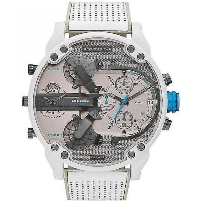 Luxury Men's Large Dial Stainless Steel Waterproof Sports Watch(silver)