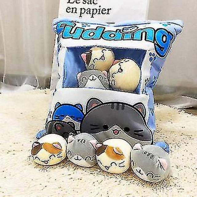 A Plushie Bag Pudding Pillow Toys Stuffed Animals Kawaii Plush Doll Sakura Bunny Penguin Chick Strawberry Cat Pig Cushion Gift