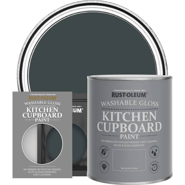Rust-Oleum Kitchen Cupboard Paint, Gloss Finish - BLACK SAND - 10ml - Black