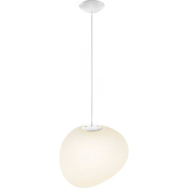 Foscarini - Gregg Midi Suspension Lamp - weiß/BxHxT 21x16x17cm/E14/220-240V 50-60Hz/8,5W/2700K/700lm/CRI>80 - white (16.0 x 21.0 x 17.0cm)
