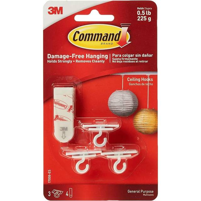 3M 221414 Command Ceiling Hooks - 3 Per Case