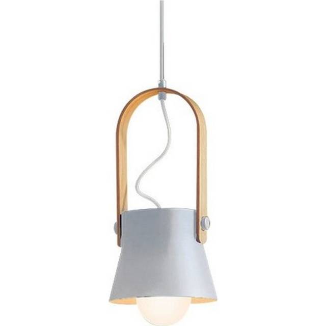 Larissa Lighting - Larissa Pefka Dome Ceiling Pendant 1 Light White-Wood