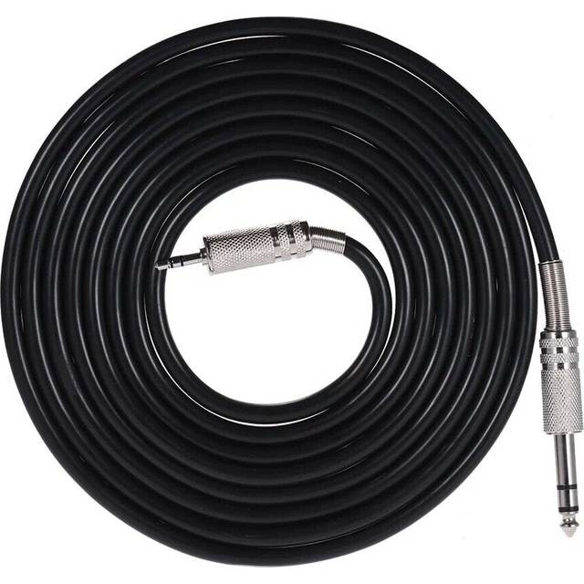 (1.5M) 6.35mm Plug To 3.5mm Male To Male Audio Cable for Microphone Speaker PC TV Stereo Connecting Cable Line for Amplifier 0.5m1m1.5m3m5m