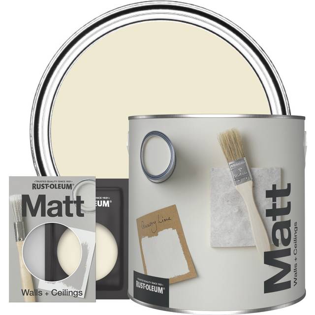 Rust-Oleum Washable Matt Wall Paint - QUARRY LIME - 2.5L - White