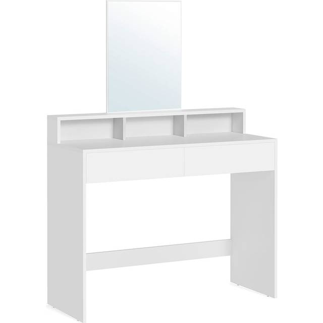 Vasagle Pladsbesparende Hvidt Med Spejl Toiletbord