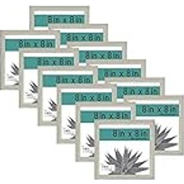McS gallery Essential Frame  gray Woodgrain  8 x 8 in  12 pk