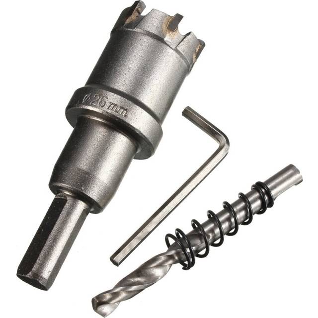 (26mm) 25mm - 45mm Carbide Tip Metal Cutter Hole Saw with Wrench/ Twist Drill Bit