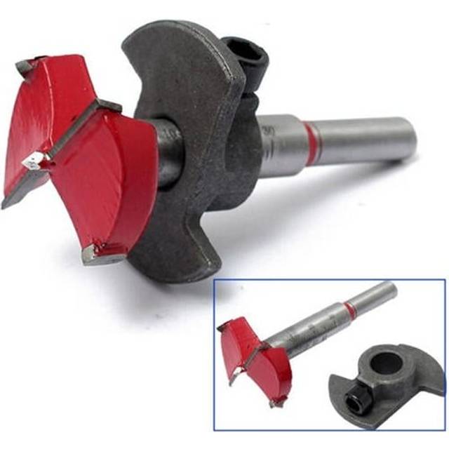 Boring Wood Hole Saw Cutter Drill Bit and Depth Guide Working Tungsten Tipped Carbide Drilling Hinge