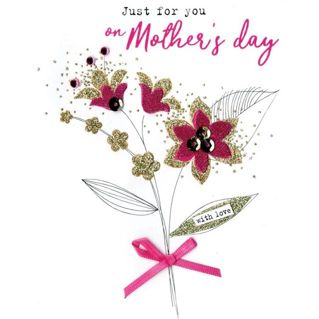 Mother's Day Card Flowers Just For You Irresistible Embellished Greeting Cards