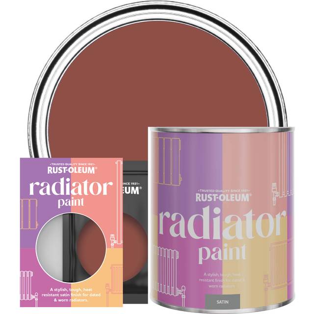 Rust-Oleum Radiator Paint, Satin Finish - Fire Brick - 10ml - Red