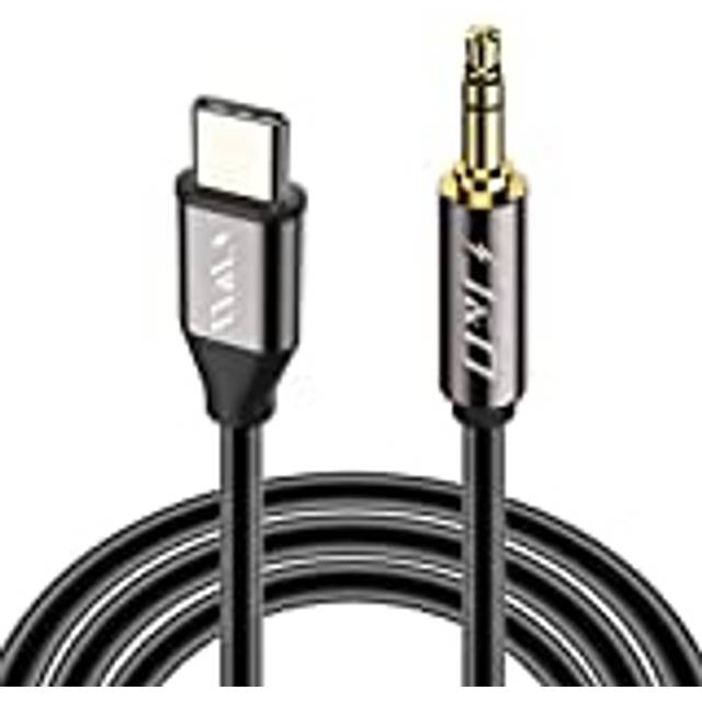 J&D USB C till 3,5 mm 1/8 tum Audio Aux-kabel, Aux kabel USB typ C till standard 3,5 mm 1/8 tum TRS hane bil Aux adapterkabel, 1 meter