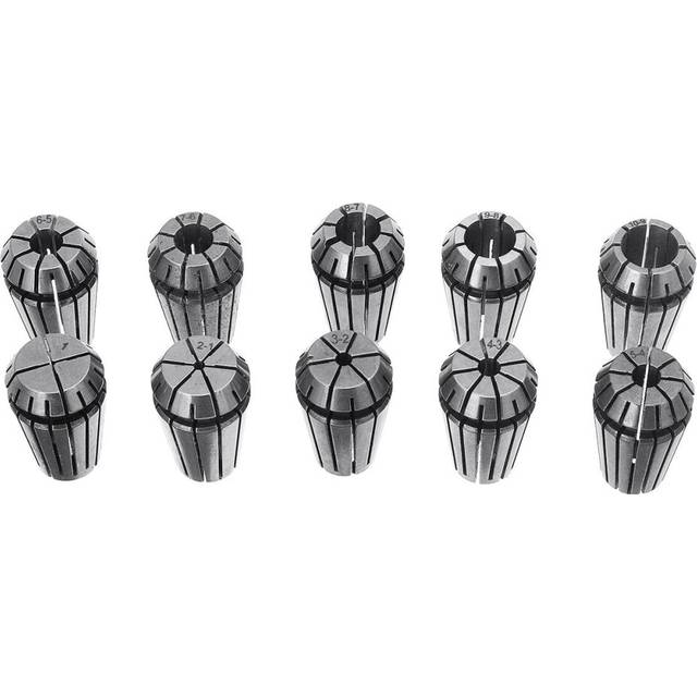 (ER16-10pcs) ER11 ER16 ER20 Spring Collet Chuck Set CNC Milling Lathe Tool for Engraving Machine