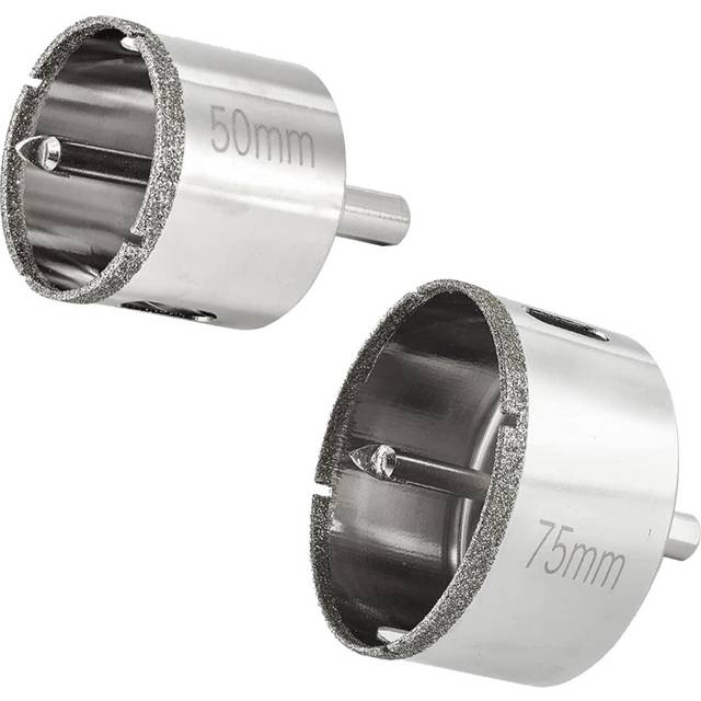 3 Inch + 2 Inch Diamond with Pilot Bit,Tile Bits with Center Drill Bit for Glass, Porcelain Tile