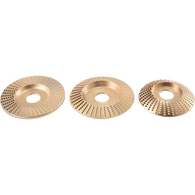 3Pcs Wood Grinding Wheel Disc Sanding Woodworking Carving Abrasive Disc Tools for Angle Grinder Bore 22mm