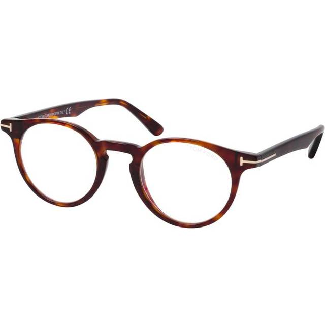 TOM FORD Unisex FT5557-B 72 Optiska bågar Acetat Rosa Rund Normal