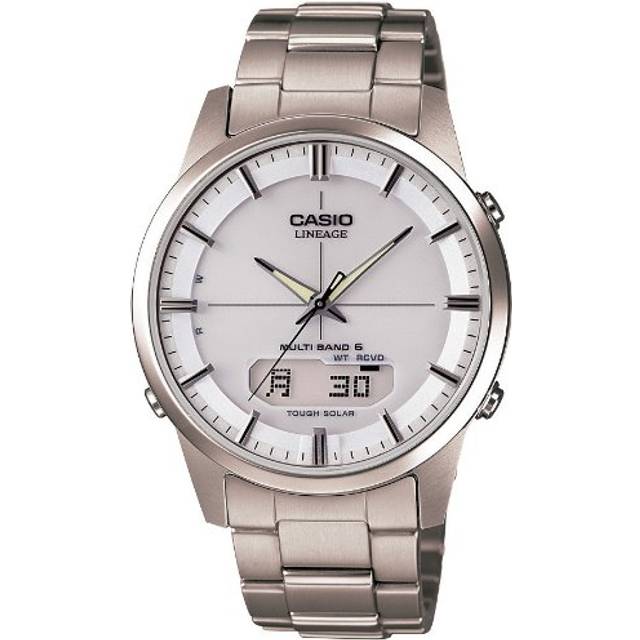 Casio lineage lcw-m170td-7ajf white solar atomic radio men's watch world time