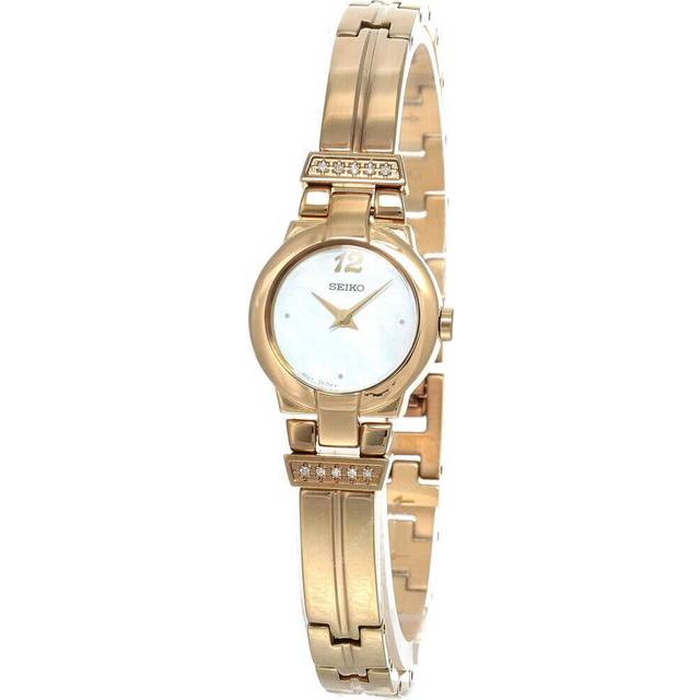 Seiko MOP Dial Gold-tone SS Women's Watch SUJD38 - Mother of Pearl - 21 mm