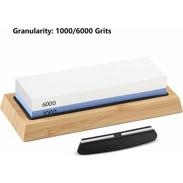 (a-1000 6000 bamboo) Professional Knife Sharpener Whetstone Sharpening Stones Grinding Stone Water Stone Kitchen Tool Grit 240-10000 Double-sided