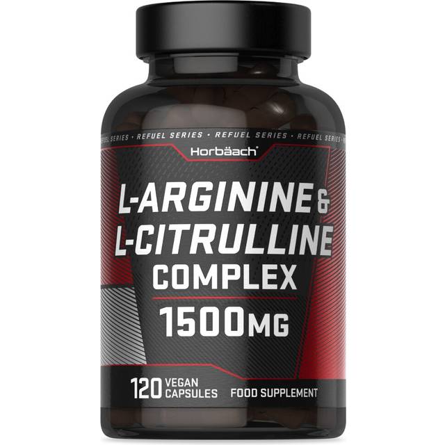 Arginine Citrulline Supplement 1500mg | 120 Veganska Tabletter | L Arginine 1000mg och L Citrulline 500 mg | Essentiella Aminosyror Complex | Amino Acids Supplement | by Horbaach