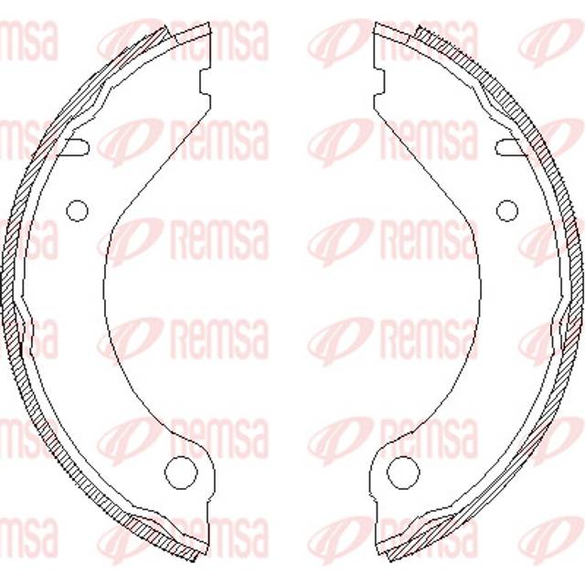 REMSA Handbromsbackar 4399.00 Bakaxel VOLVO: 740 Sedan, 940 II Sedan, 740 Kombi