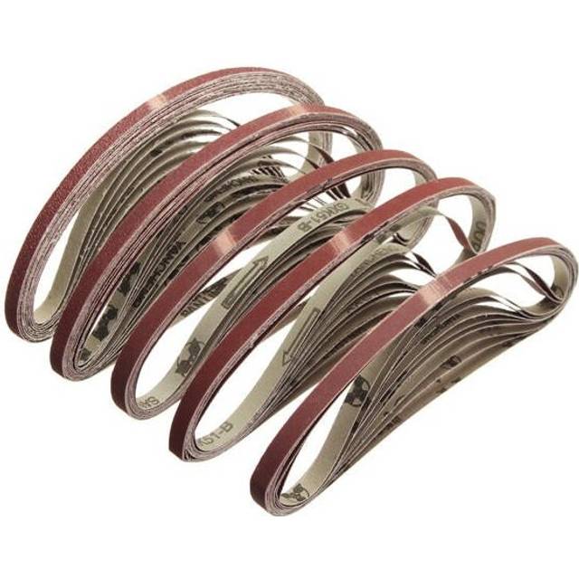 (240) 10pcs 10x600mm Sanding Belts 60-600 Grit Abrasive Tools