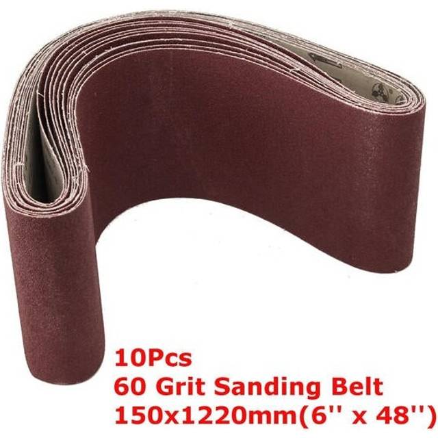 10pcs 15x122cm 60 Grit Alumina Abrasive Sanding Belts Oxide Abrasive Strips