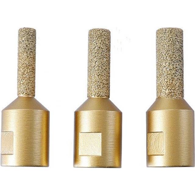 3Pcs 8/10/12mm Abrasive Bits M14 Adapter Diamond Router Bit 46 Grit Slate Stone Splicing Tool for Angle Grinders