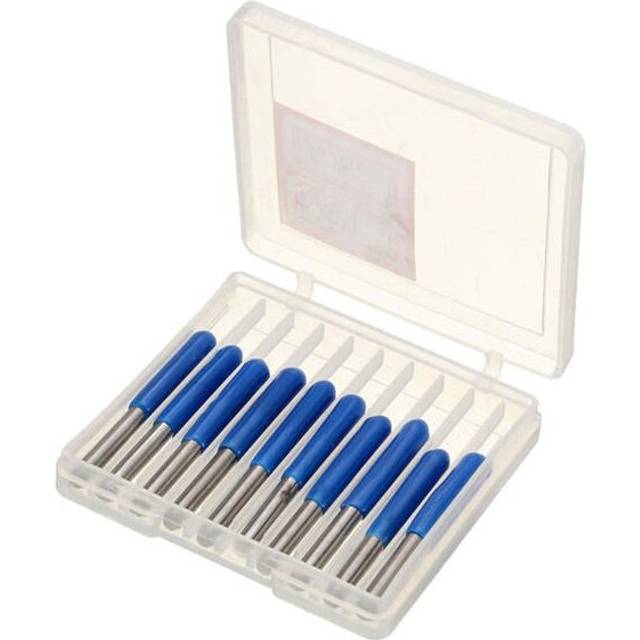 10pcs 60 Degree 0.3mm Tip 3.175mm Carbide PCB Engraving Bits End Mill Cutter CNC Router Tool