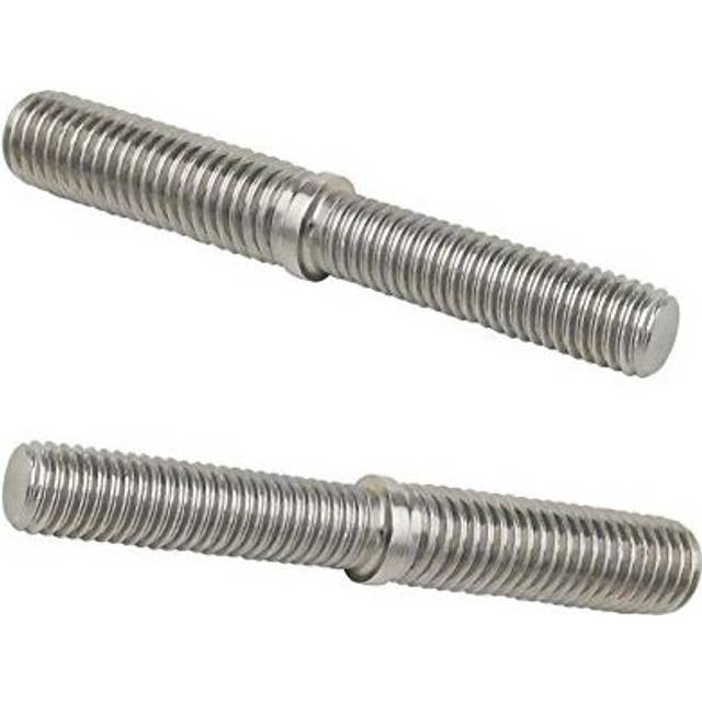 2Pcs Double End Threaded Stud Screw Bolts M10 to M12 80mm 304 Stainless Steel Reduction Thread Adapter for Structural Columns Fasteners