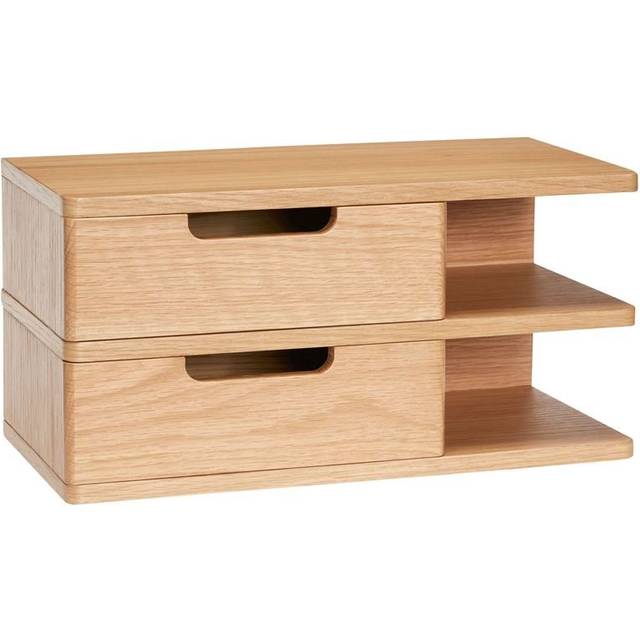 Hübsch - Open Wall Shelf/Bedside Table Natural - Hylla - Natur - 40 x 20 x H20 cm