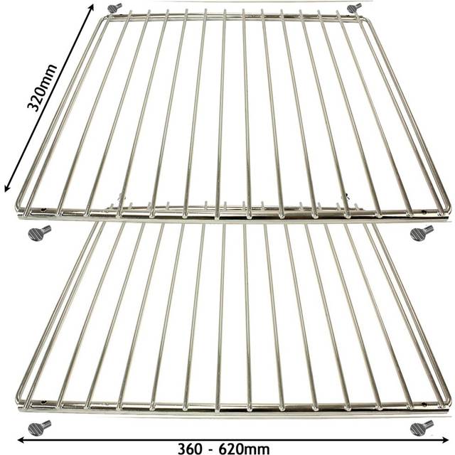 Adjustable Extendable Shelf for Zanussi Oven Cooker (320 x 360-620mm, Pack of 2)