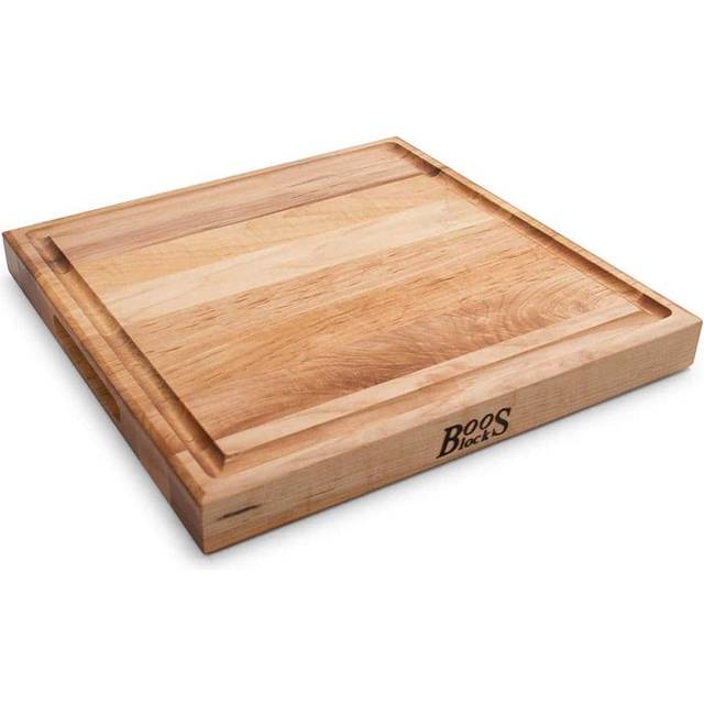 "John Boos Boos Block CB Series Large Reversible Wood Cutting Board with Juice Groove  1.75-Inch Thickness  15"""""""" x 15"""""""" x 1 3/4""""""""  Maple"