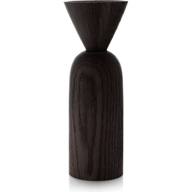 Applicata Shape cone vase Black stained oak