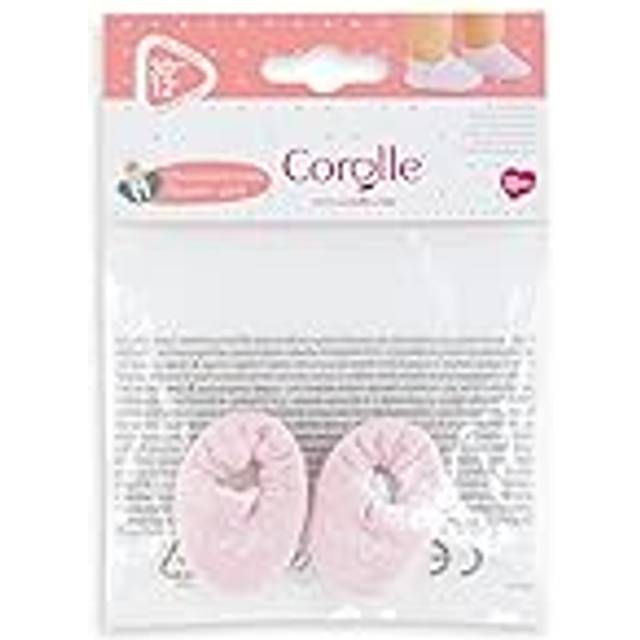 "Corolle Baby Doll Pink Slippers Outfit Accessory - Mon Premier Poupon Clothing and Accessories fit 12"" Dolls, for Kids Ages 18 Months and up"