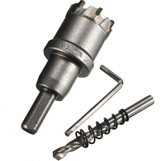 (30mm) 25mm - 45mm Carbide Tip Metal Cutter Hole Saw with Wrench/ Twist Drill Bit